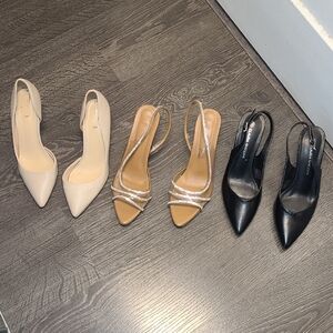 Elegant Women's Shoe Collection - Cream, Tan, and Black